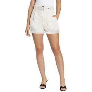 Pistola Revolve Womens Size 27 Beige Arita Paperbag Cuffed Shorts NEW